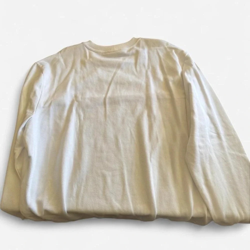 Calvin Klein Mens White Long Sleeve Logo Sweatshirt 2XL 40BO410 Brilliant White